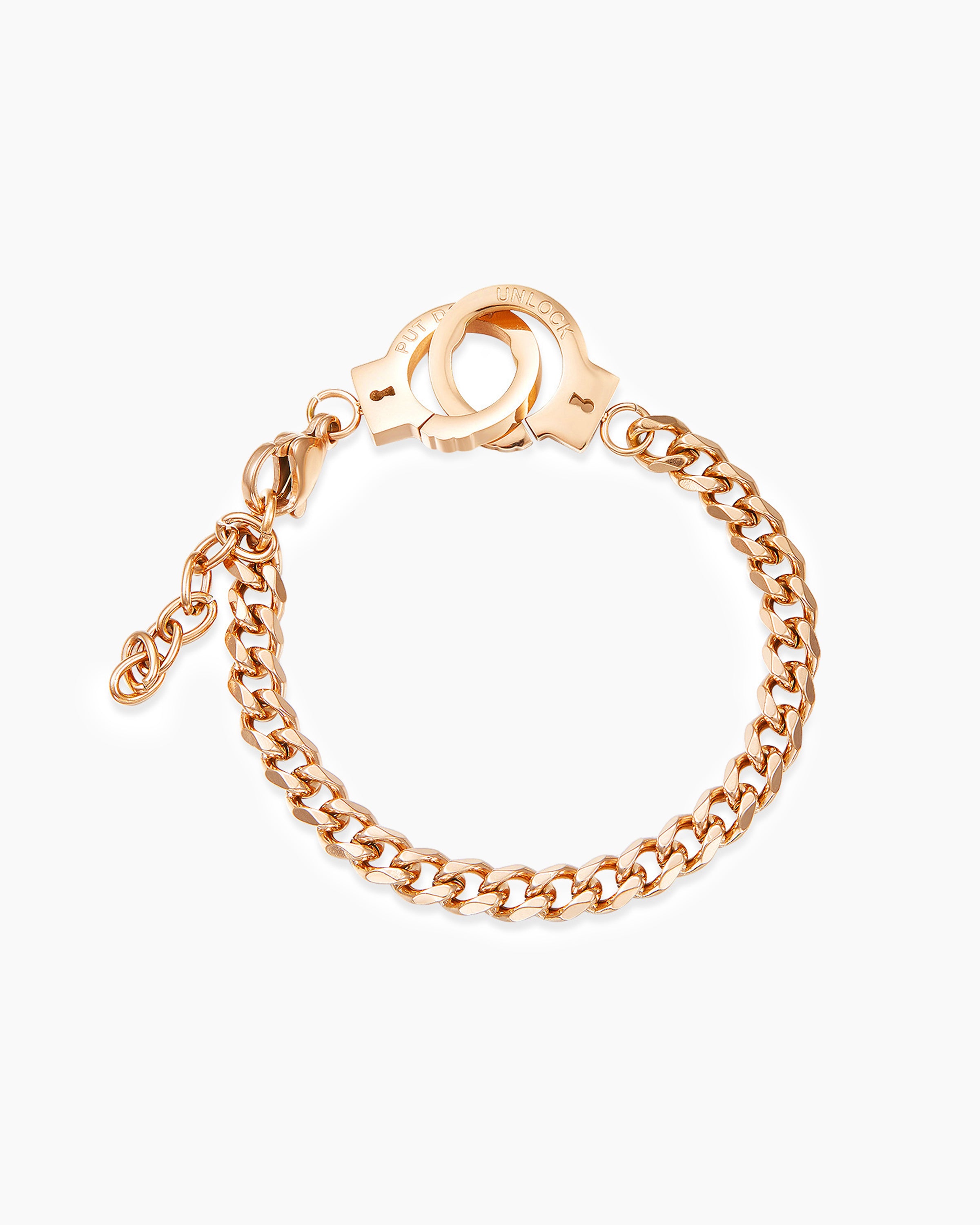 Rose Gold Double - Ring Clasp Bracelet