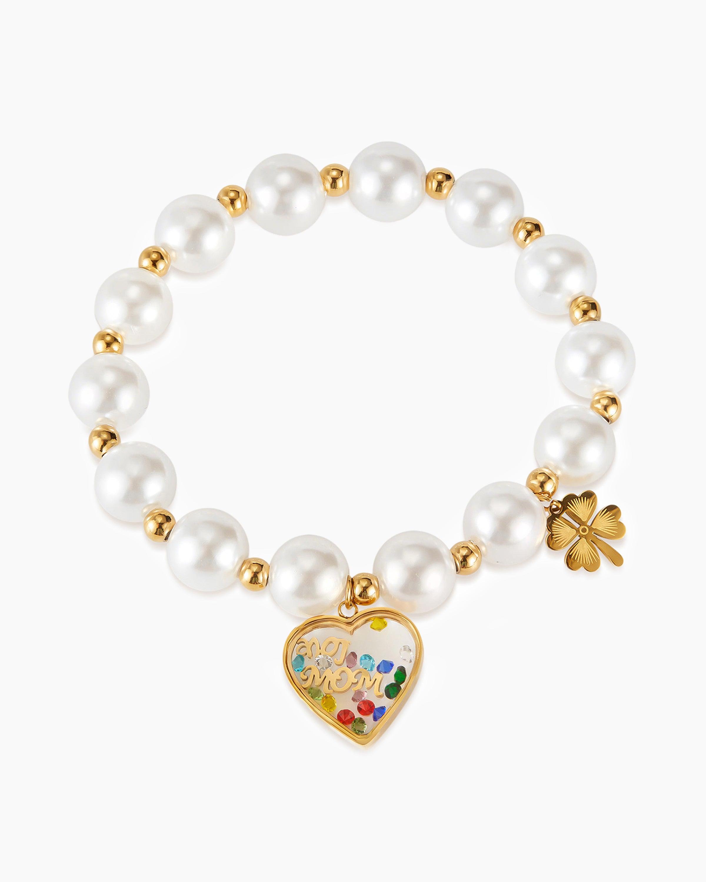 Pearl Four - Leaf Clover Love Bracelet