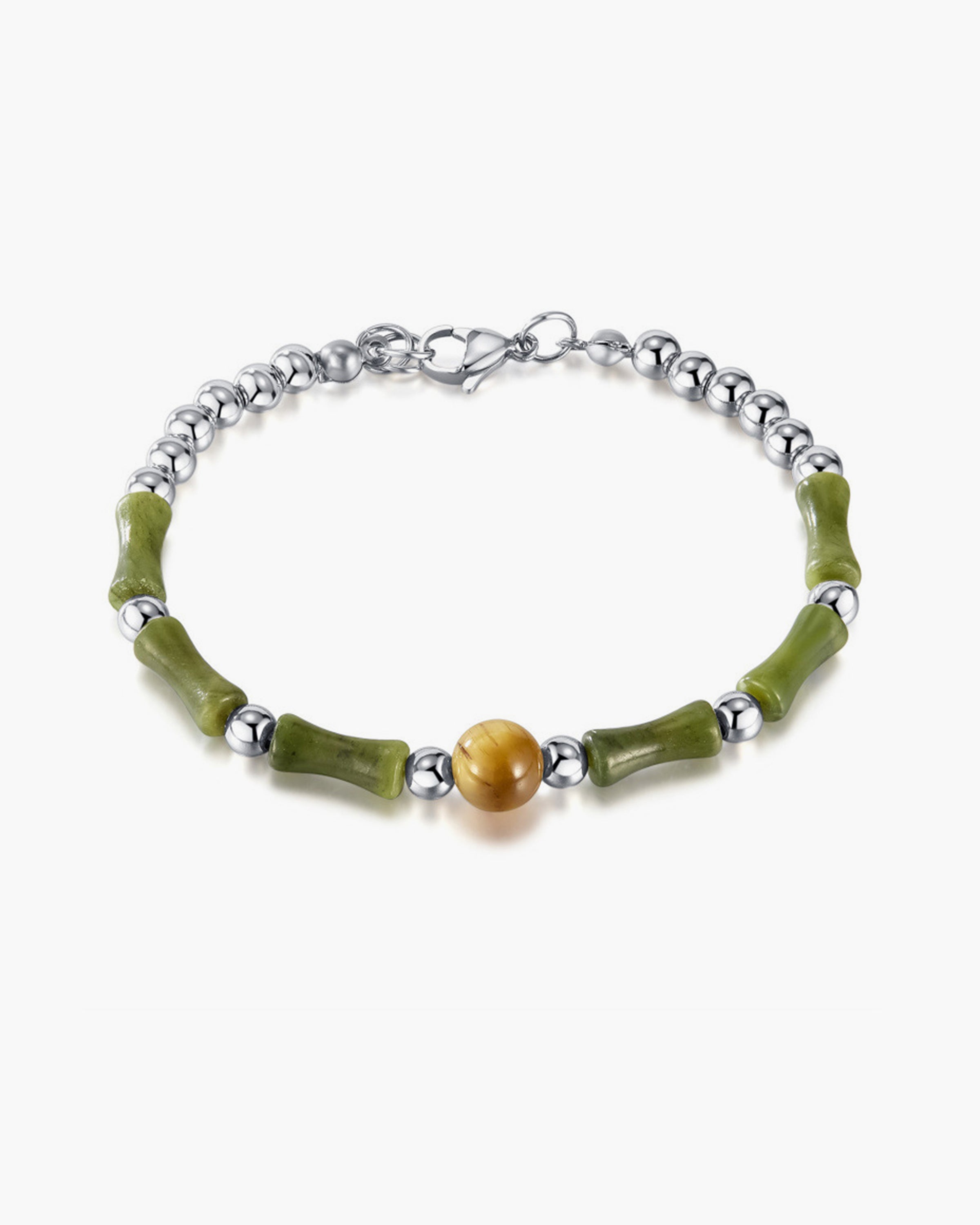 Bamboo Shadow & Green Glow Bracelet