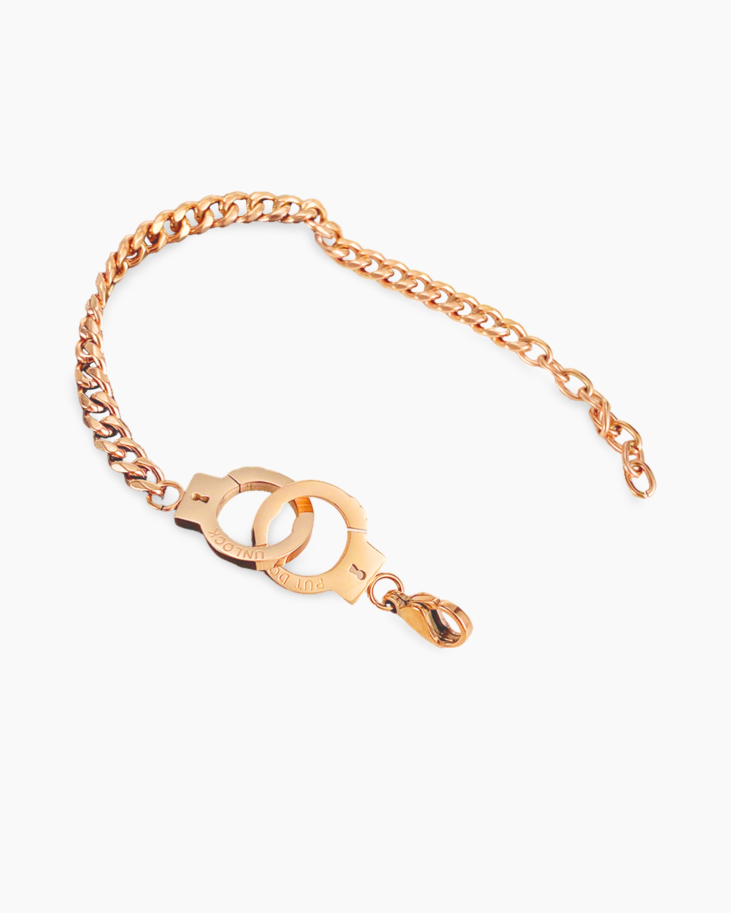 Rose Gold Double - Ring Clasp Bracelet