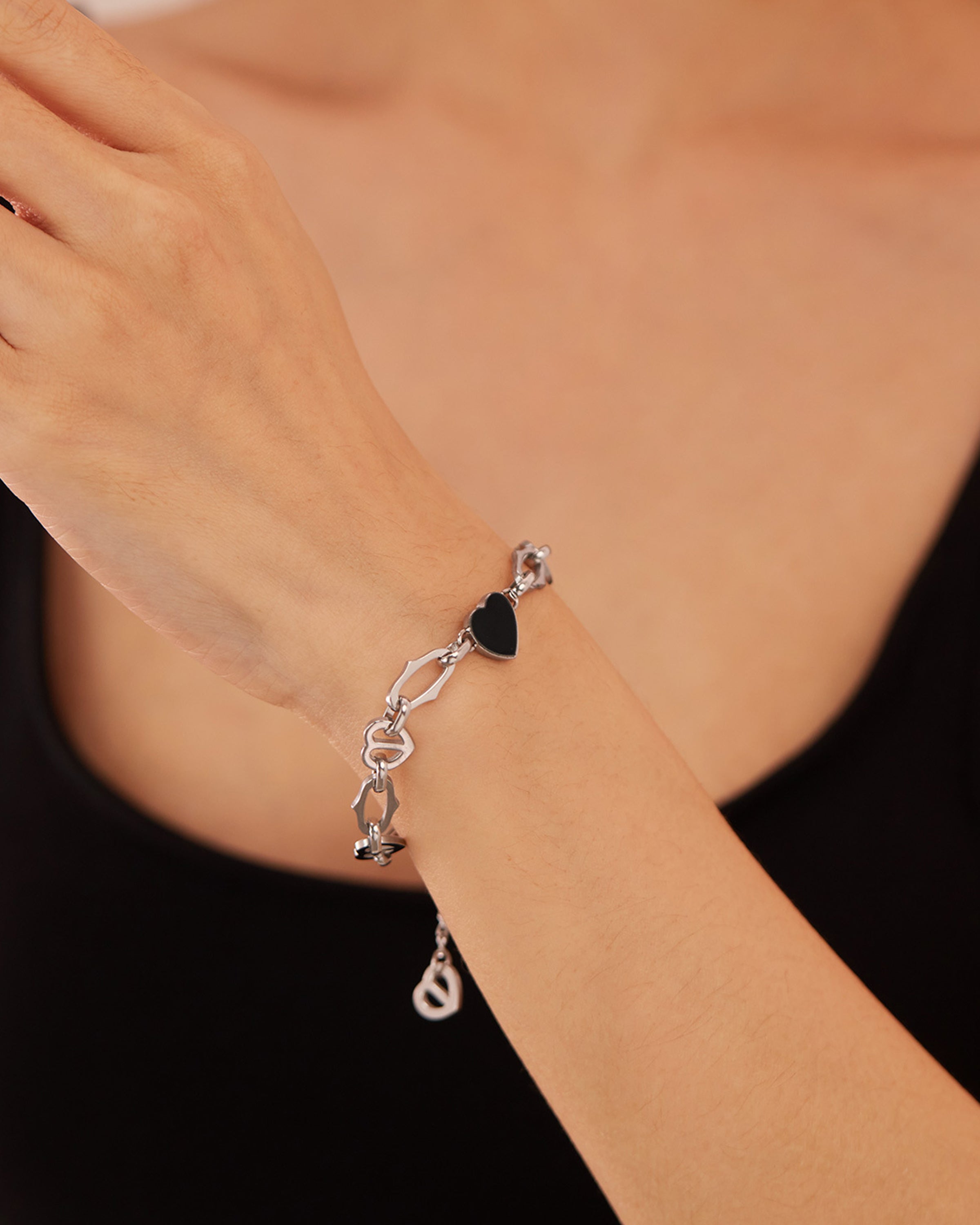 Black Heart Bracelet