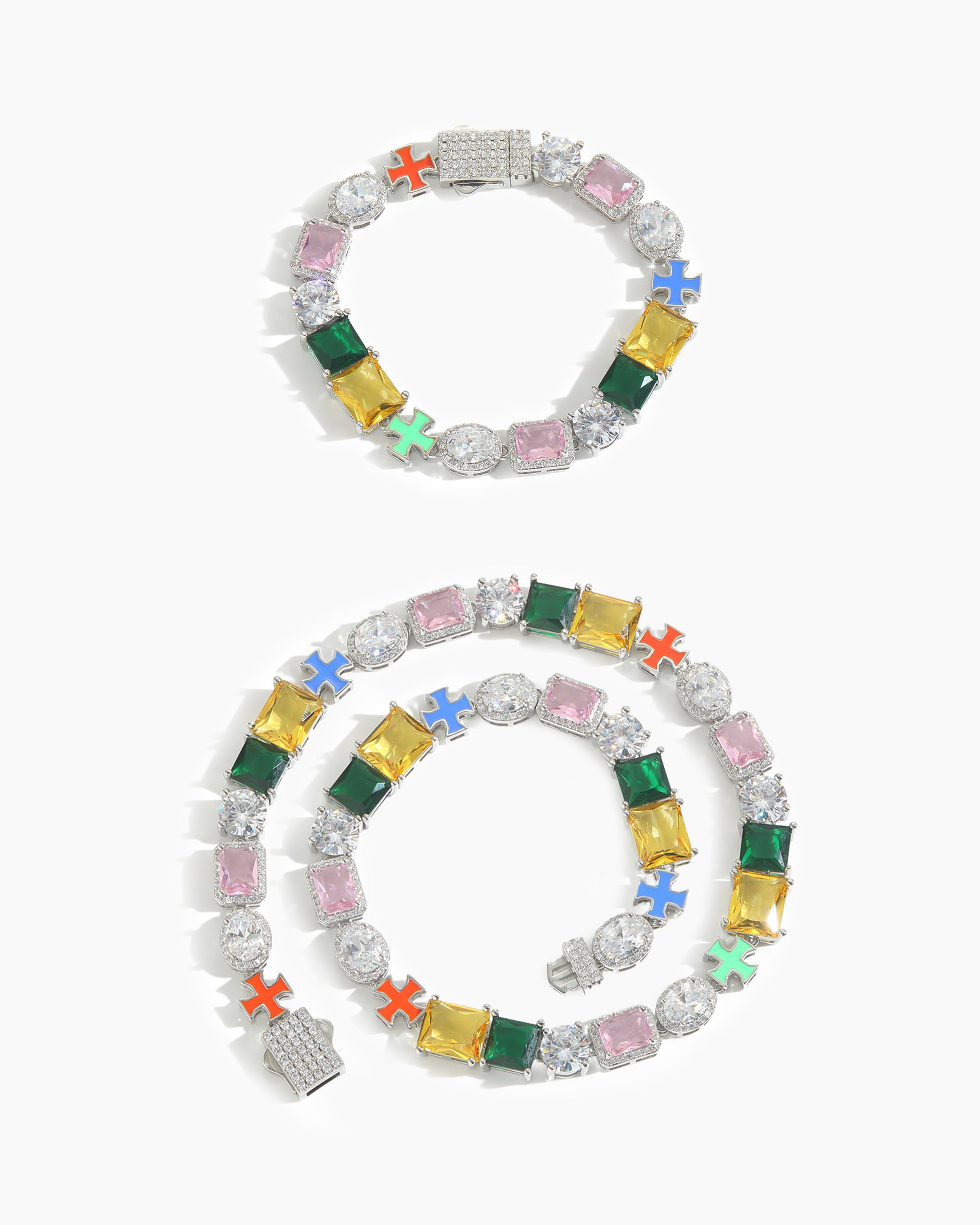 Chroma Saint pet necklace, matching dog collar and dog necklace, personalized necklace and pet jewelry for dogs and owners