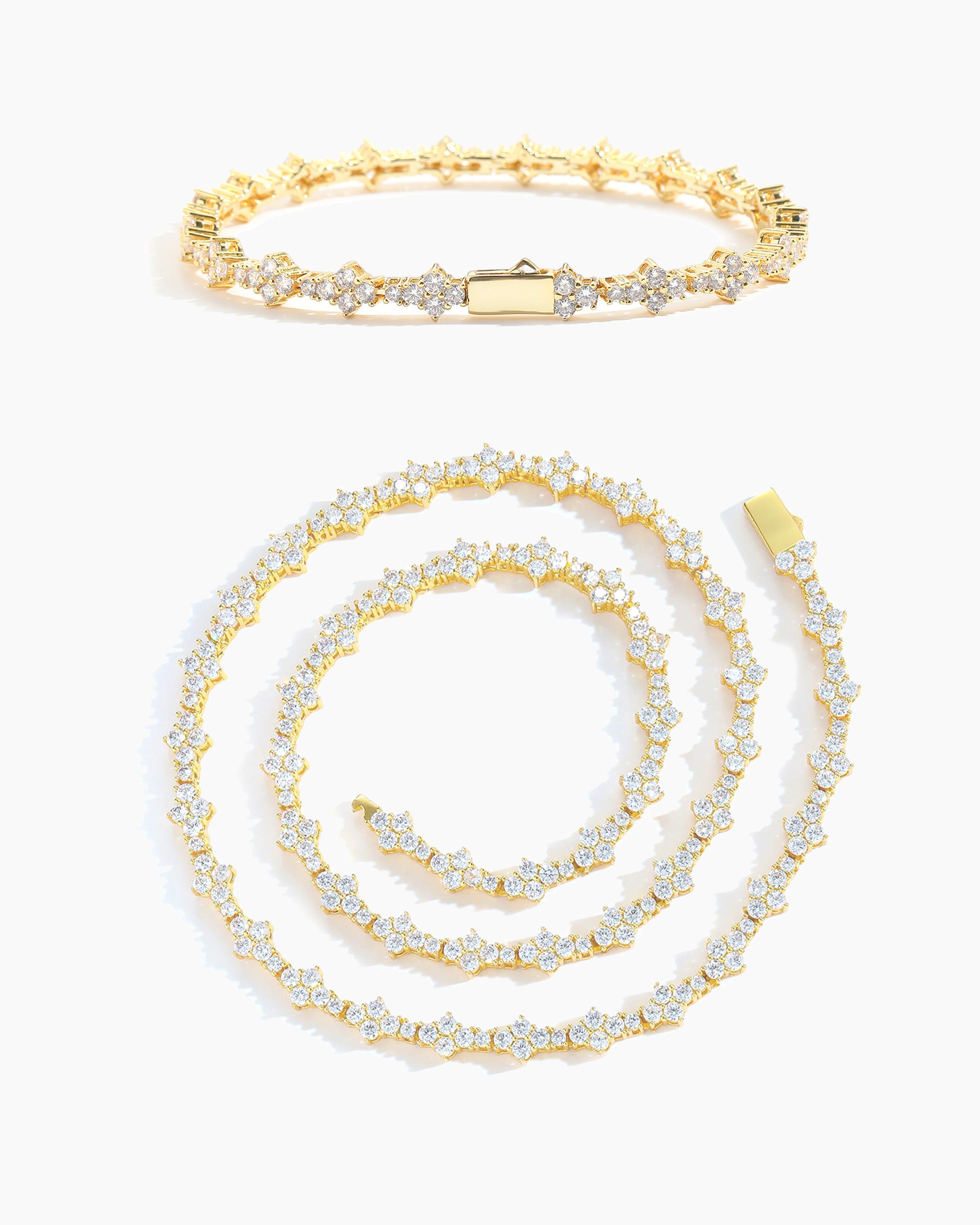 Celeste Furry & Me Jewelry Set featuring matching necklace and bracelet for pet owners, elegant and heartfelt design symbolizing bond with your furry friend